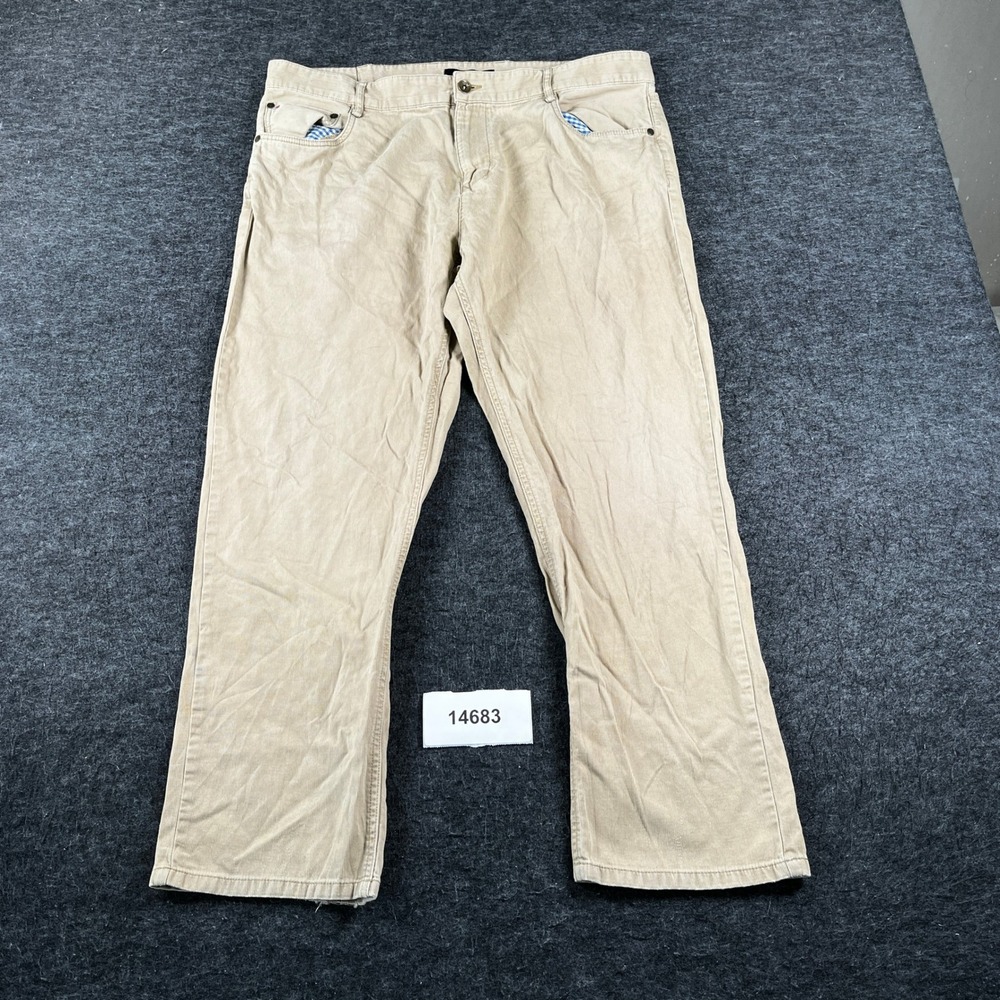 Tommy Hilfiger Corduroy Pants Mens 38x30 Beige 5 Pockets Outdoor Straight Leg